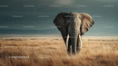 Majestic Elephant on the African Savanna at Dusk