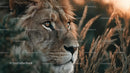 Majestic Lion at Sunset in the Grasslands