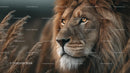 Majestic Lion with Lush Mane in Natural Habitat