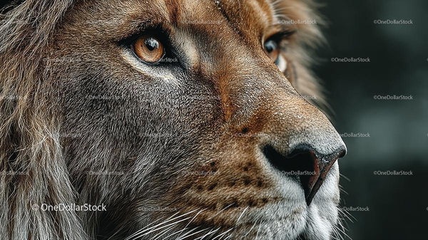 Majestic Lion Close-Up with Intense Gaze