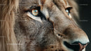 Majestic Lion Close-Up with Intense Stare