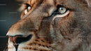 Close-Up of Majestic Lion's Intense Gaze