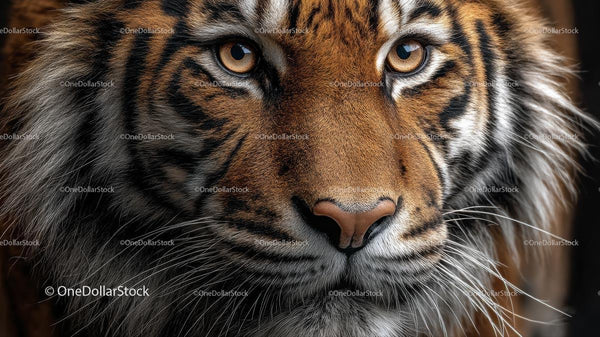 Majestic Tiger with Intense Gaze in the Wilderness