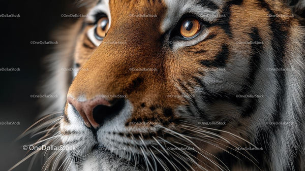 Close-up Portrait of a Majestic Tiger