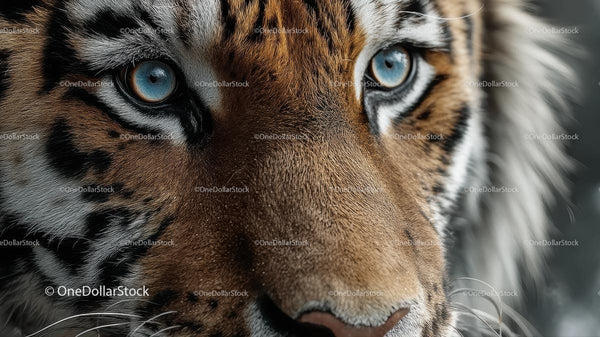 Close-Up of Tiger's Eyes with Intense Gaze