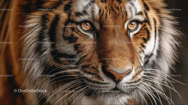 Majestic Close-Up of a Siberian Tiger