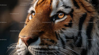 Close-Up of a Majestic Tiger with Intense Gaze