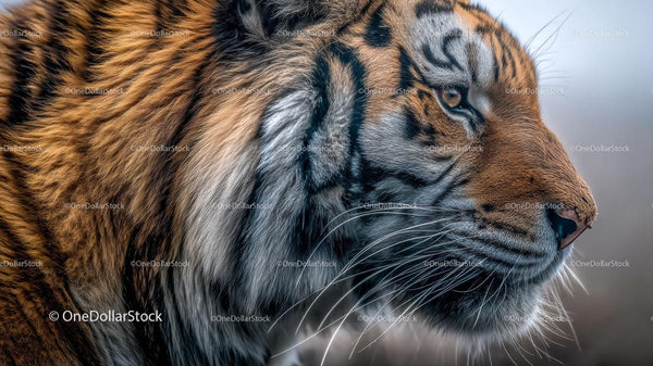 Majestic Tiger Close-Up in Natural Habitat