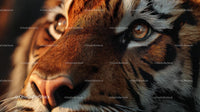 Close-Up of Majestic Tiger's Intense Gaze
