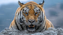 Majestic Tiger with Intense Gaze in the Wilderness