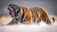 Roaring Tiger in Majestic Wilderness