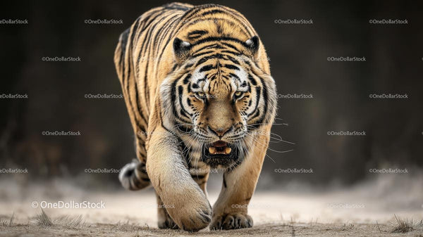 Majestic Siberian Tiger on the Move