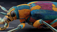 Vibrant Jewel Beetle in Stunning Macro Detail