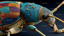 Vibrantly Colored Beetle in Stunning Macro Closeup