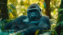 Majestic Gorilla in a Lush Tropical Jungle