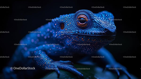 Vibrant Blue Frog with Textured Skin and Striking Eyes