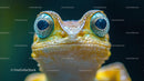 Close-Up of a Gecko with Striking Yellow Eyes