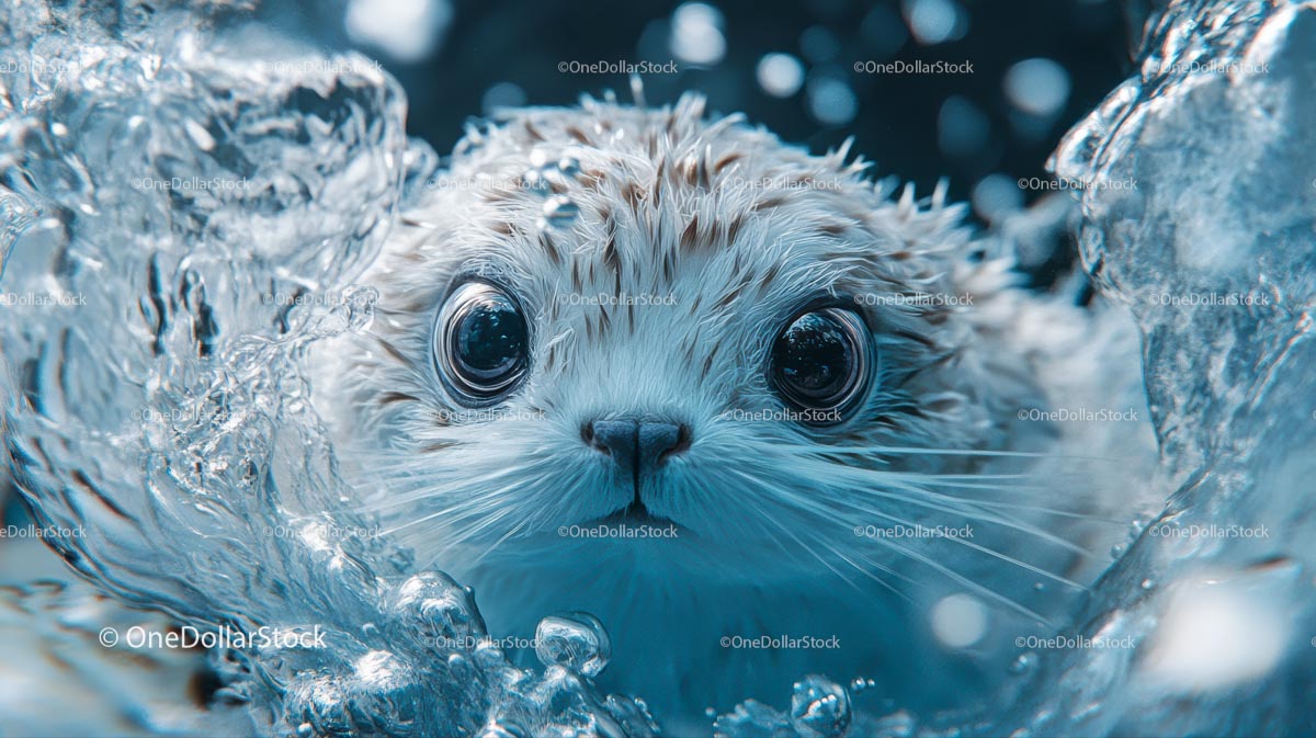 Playful Seal Pup Exploring Underwater World