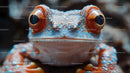 Close-Up of a Vibrant Colorful Frog with Textured Skin
