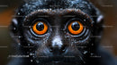 Close-Up of Primate with Wet Fur and Intense Stare