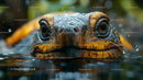 Close-up of Turtle Head in Water