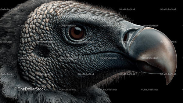 Close-up of Majestic Vulture with Detailed Feathers