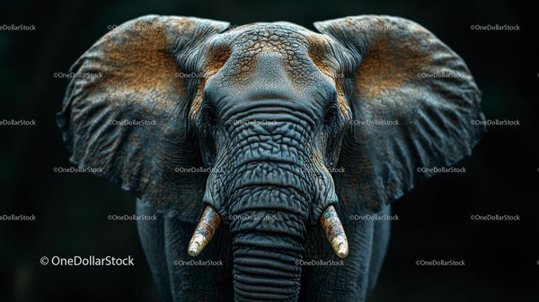 Majestic Elephant Portrait in Natural Habitat