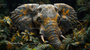 Majestic Elephant in Lush Jungle Foliage