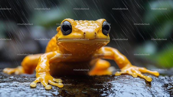 Golden Frog in the Rainforest