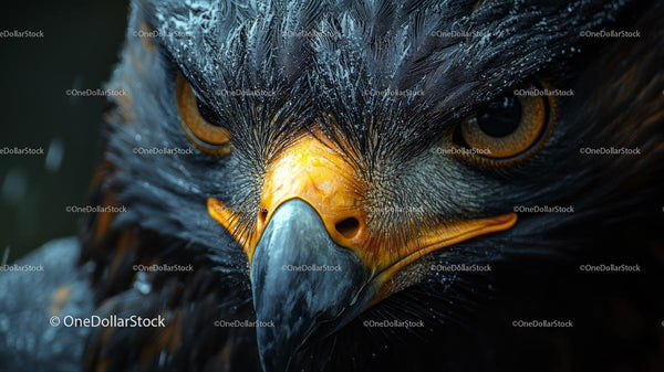 Majestic Eagle Close-Up with Intense Gaze