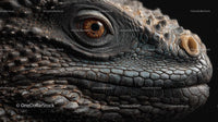 Close-Up of Detailed Lizard Eye and Scales