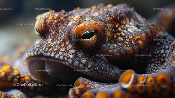 Close-up of an Octopus with Vibrant Colors
