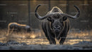 Majestic Buffalo in Winter Wilderness at Dawn