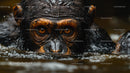 Chimpanzee Swimming Close-Up in Natural Habitat