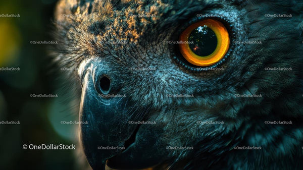 Close-Up View of a Majestic Owl's Eye and Feathers