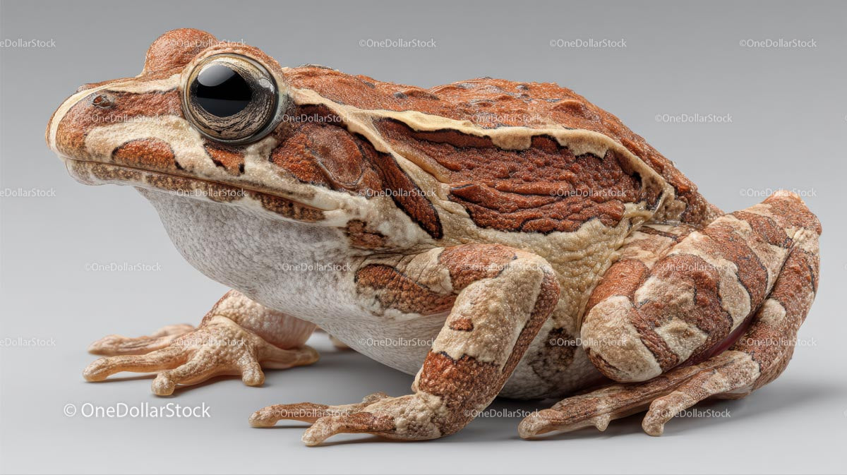 Close-Up of Brown Frog with Textured Skin