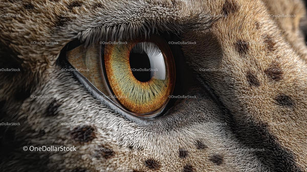 Close-Up of Leopard's Intense Amber Eye