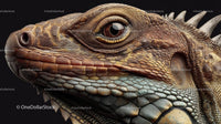 Close-Up Portrait of a Detailed Iguana