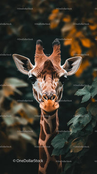 Majestic Giraffe in Lush Jungle Setting