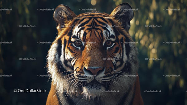 Majestic Tiger in Natural Jungle Habitat
