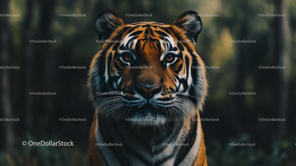 Majestic Tiger with Intense Gaze in Jungle