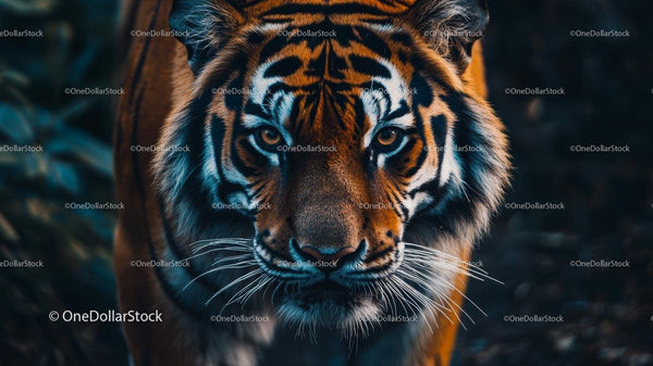 Majestic Tiger with Intense Gaze in Jungle