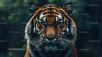 Intense Gaze of a Majestic Bengal Tiger in the Jungle