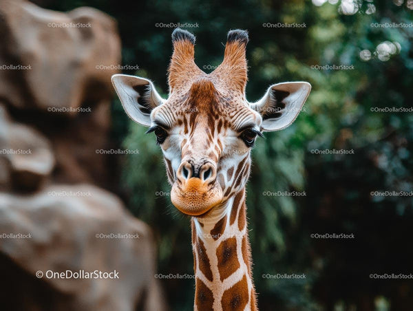Portrait of a Giraffe in Natural Habitat