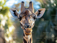 Portrait of a Majestic Giraffe in Natural Surroundings