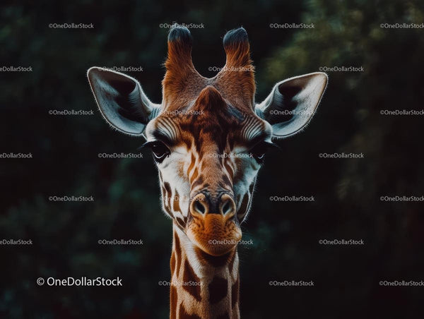 Majestic Giraffe Staring into the Jungle Distance