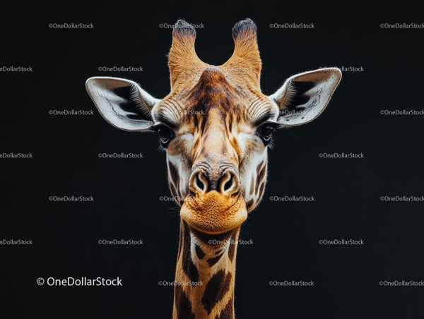 Close-Up Portrait of a Majestic Giraffe