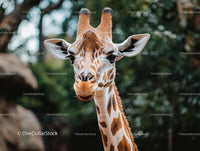 Graceful Giraffe in Natural Habitat Setting