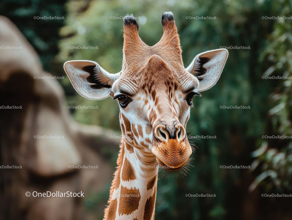 Close-Up Portrait of a Majestic Giraffe