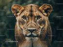 Majestic Lioness Gaze in the African Wilderness